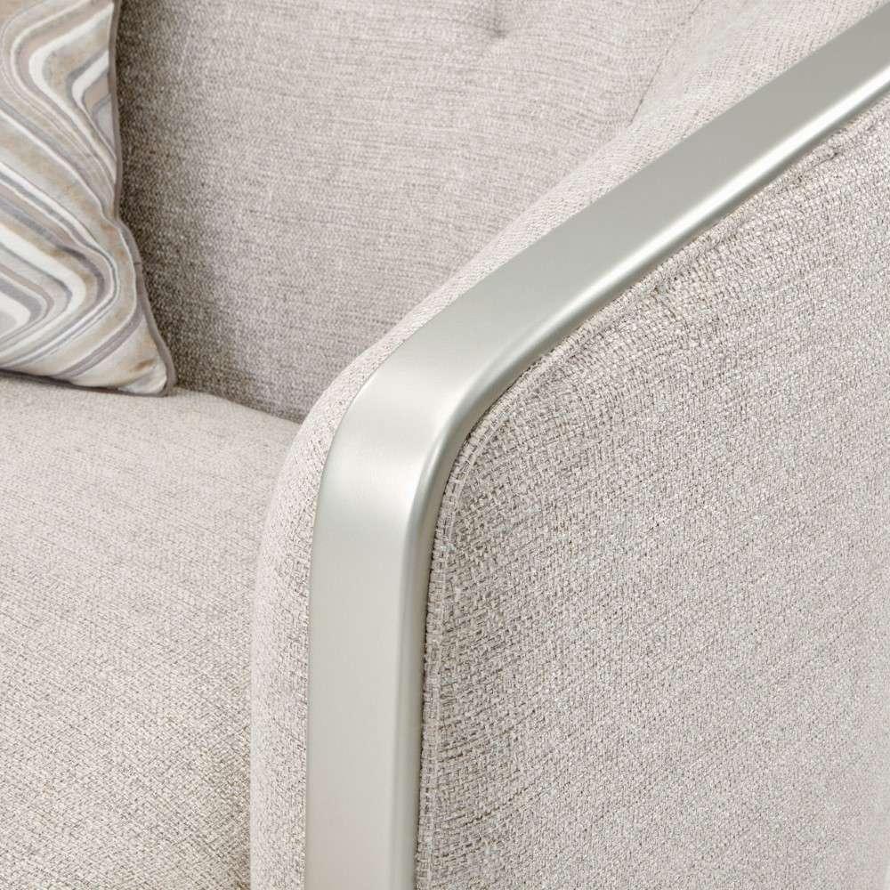 Aico by Michael Amini - Camden Court Chair and Half - Natural Flax/Platinum - 9005838-FLAX-125_CLOSEOUT veiw 4
