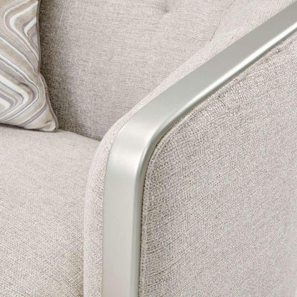 Aico by Michael Amini - Camden Court Chair and Half - Natural Flax/Platinum - 9005838-FLAX-125_CLOSEOUT veiw 4