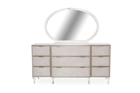 AICO by Michael Amini - Camden Court Dresser & Mirror - Pearl - 9005050-60-126 veiw 2