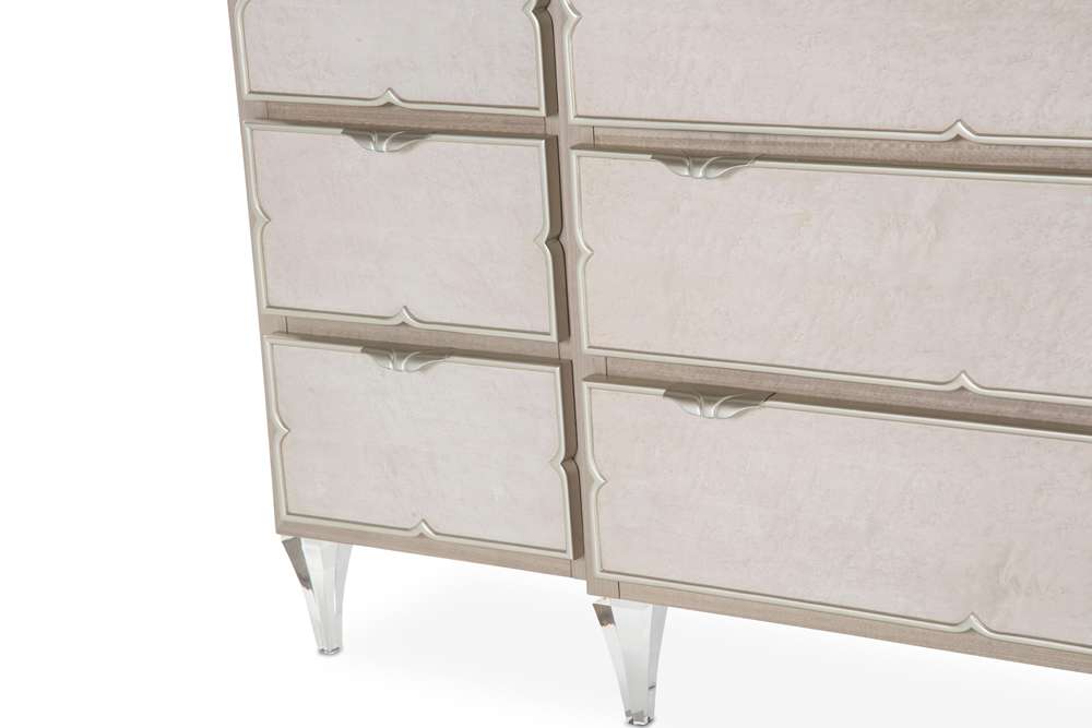 AICO by Michael Amini - Camden Court Dresser & Mirror - Pearl - 9005050-60-126 veiw 3