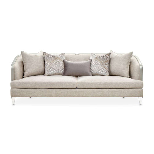 Aico by Michael Amini - Camden Court Sofa - Natural Flax/Platinum - 9005815-FLAX-125_CLOSEOUT veiw 2
