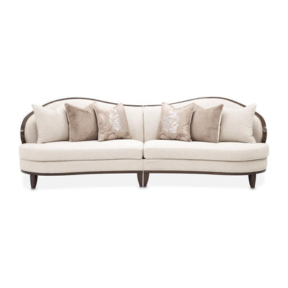 AICO by Michael Amini - Camellia Field 2-Piece Chenille Sofa - Linen/Warm Pecan - 9090-2PC-LINEN-400 veiw 1