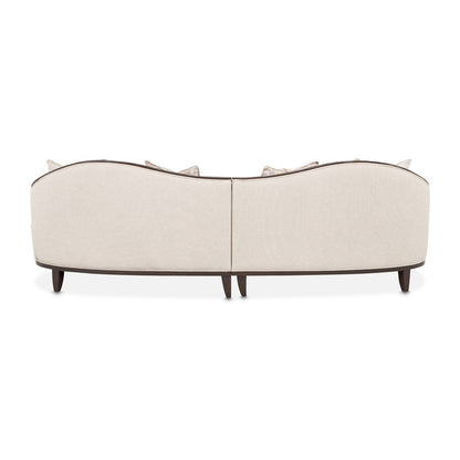 AICO by Michael Amini - Camellia Field 2-Piece Chenille Sofa - Linen/Warm Pecan - 9090-2PC-LINEN-400 veiw 2