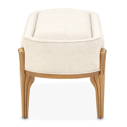 AICO by Michael Amini - Camellia Field Accent Bench - Linen/Antique Gold - 9090904-400 veiw 2