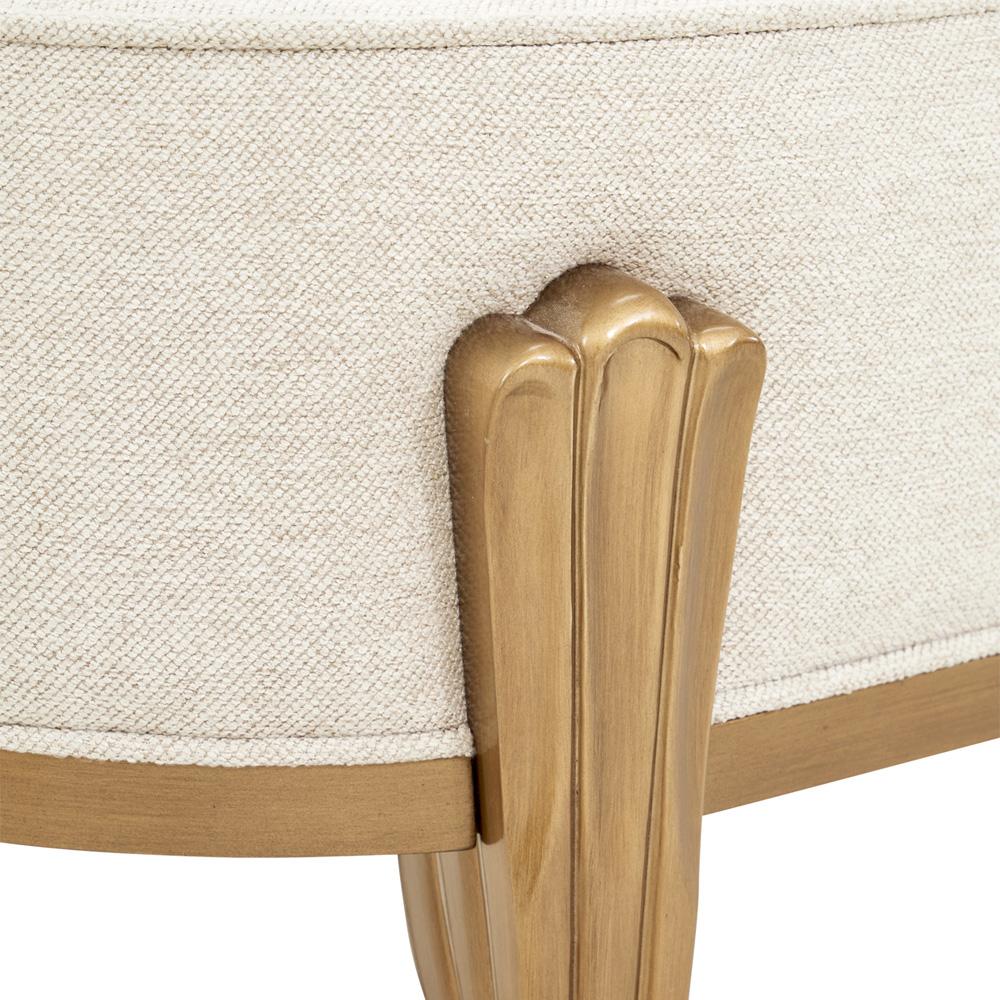 AICO by Michael Amini - Camellia Field Accent Bench - Linen/Antique Gold - 9090904-400 veiw 5