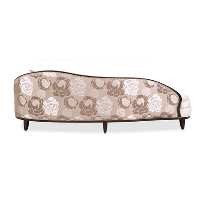 AICO by Michael Amini - Camellia Field Asymmetrical Velvet Sofa - Porcini/Warm Pecan - 9090816-LINEN-400 veiw 5