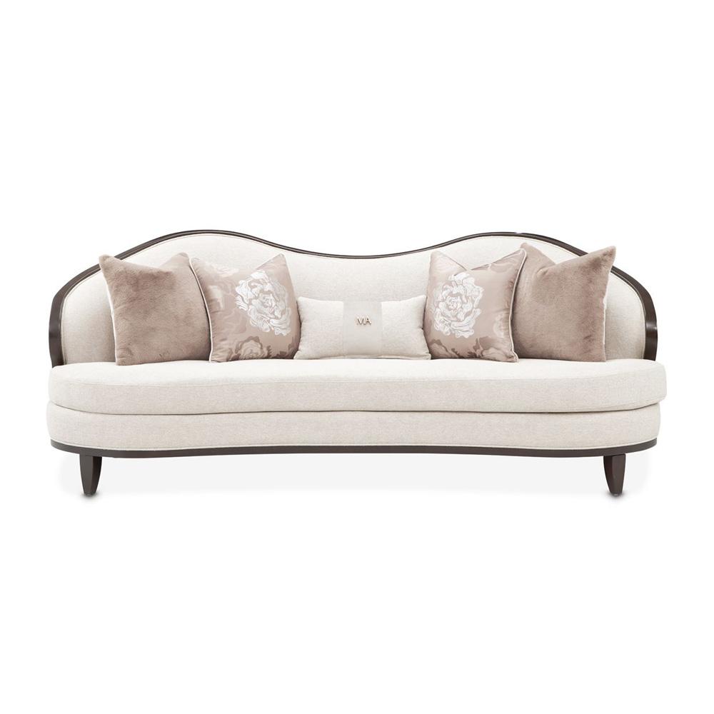 AICO by Michael Amini - Camellia Field Chenille Sofa - Linen/Warm Pecan - 9090815-LINEN-400 veiw 1