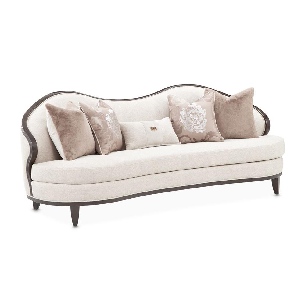 AICO by Michael Amini - Camellia Field Chenille Sofa - Linen/Warm Pecan - 9090815-LINEN-400 veiw 2