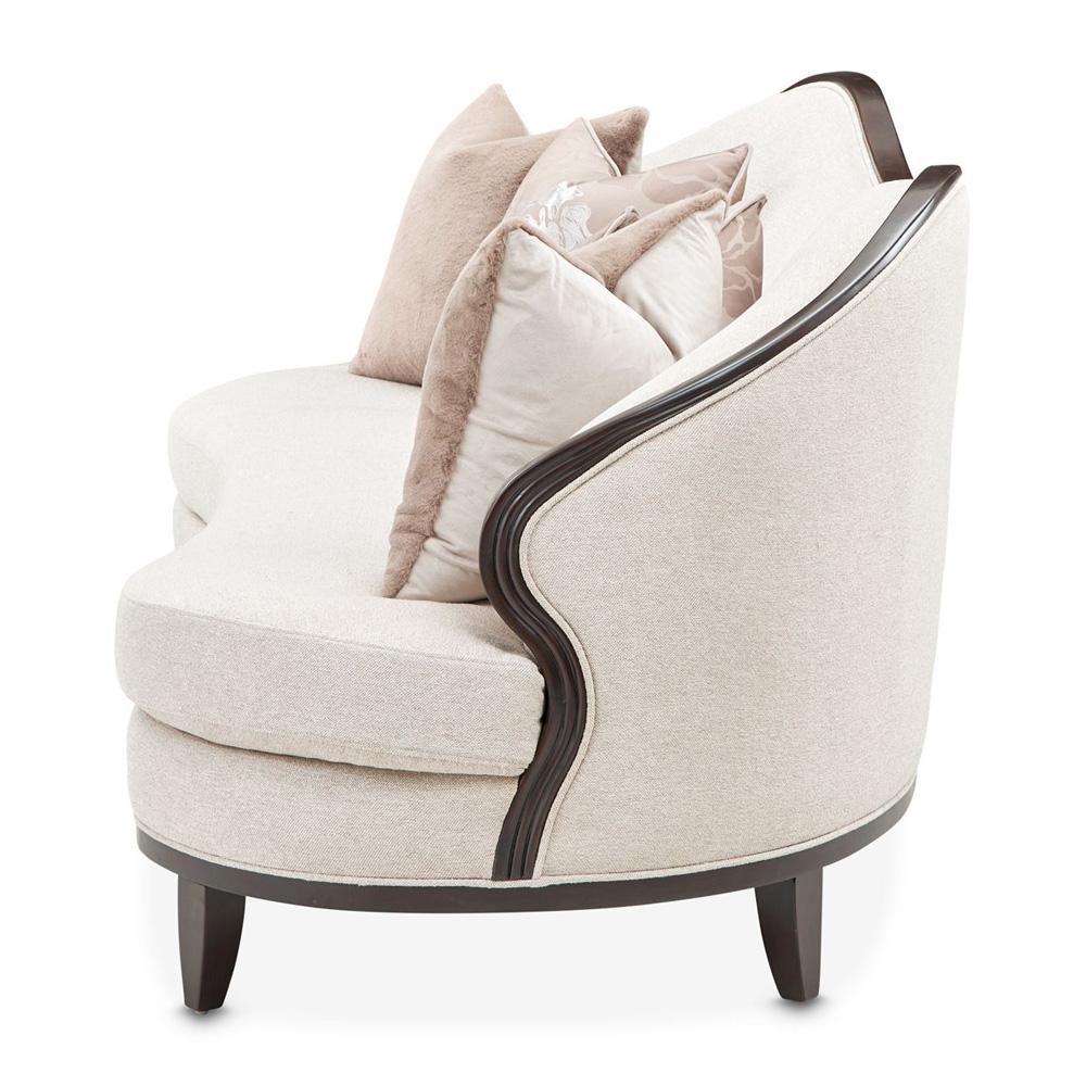 AICO by Michael Amini - Camellia Field Chenille Sofa - Linen/Warm Pecan - 9090815-LINEN-400 veiw 7