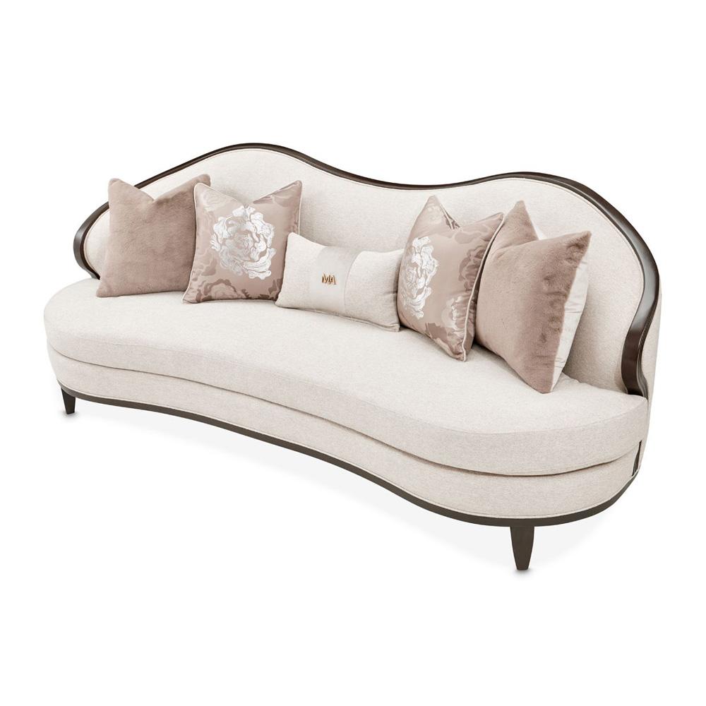 AICO by Michael Amini - Camellia Field Chenille Sofa - Linen/Warm Pecan - 9090815-LINEN-400 veiw 8