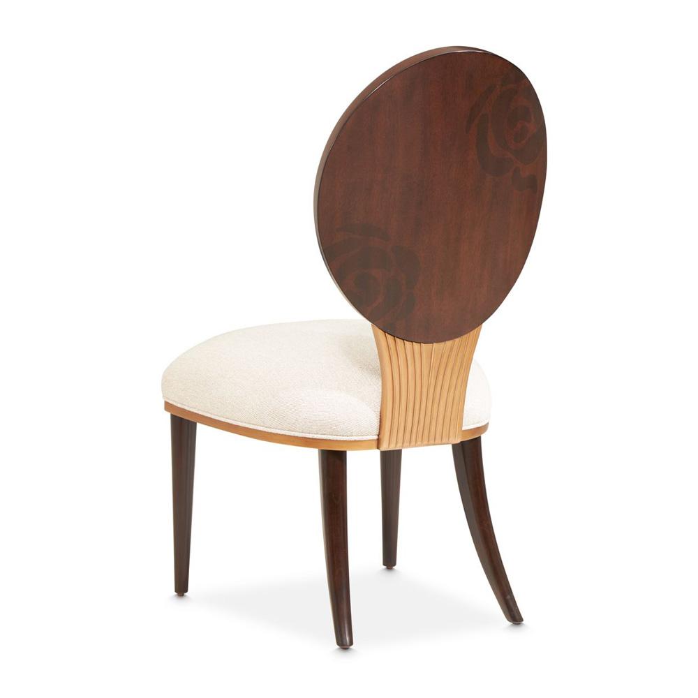 AICO by Michael Amini - Camellia Field Dining Side Chair - Set of 2 - Linen/Warm Pecan - 9090003-400 veiw 7