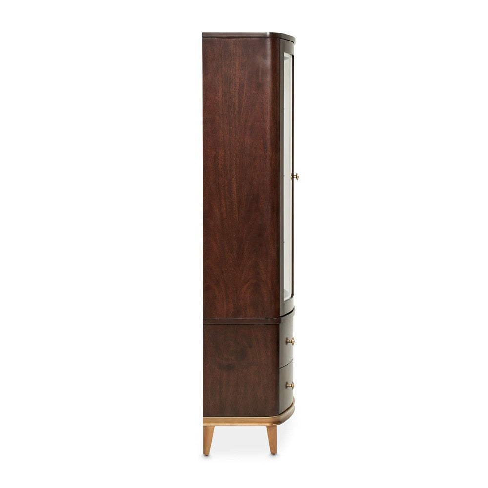 AICO by Michael Amini - Camellia Field Display Cabinet - Warm Pecan - 9090209-400 veiw 3
