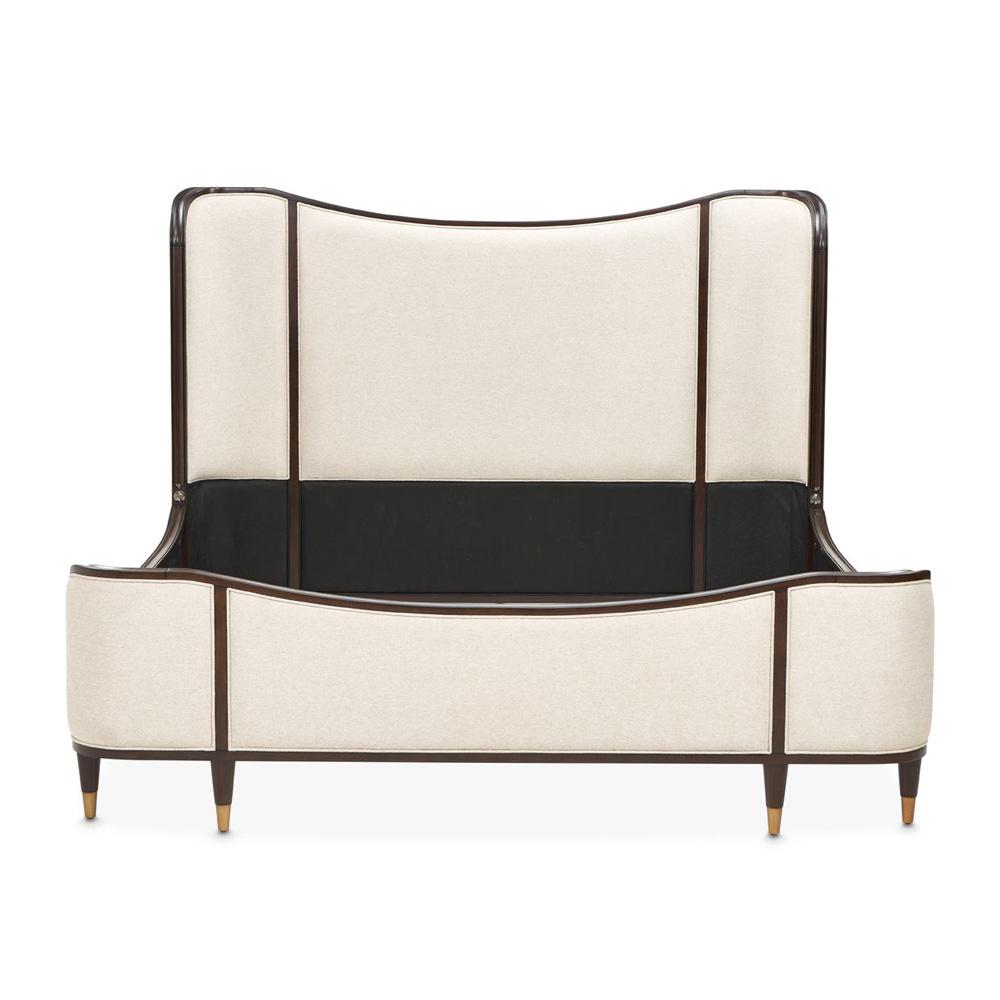 AICO by Michael Amini - Camellia Field King Upholstered Bed - Warm Pecan - 9090000EK3-400 veiw 2