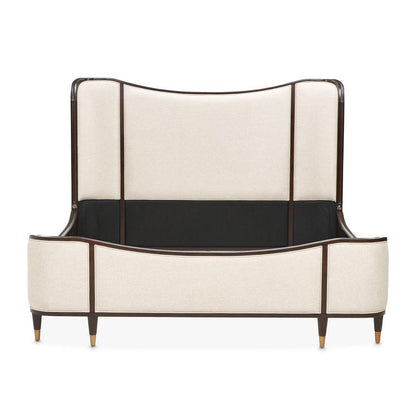 AICO by Michael Amini - Camellia Field King Upholstered Bed - Warm Pecan - 9090000EK3-400 veiw 2