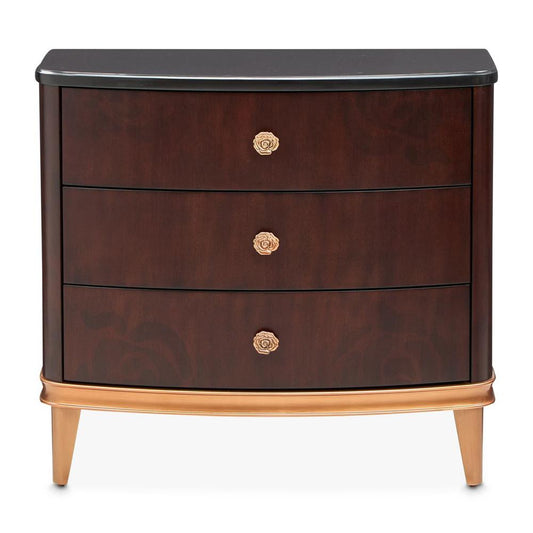 AICO by Michael Amini - Camellia Field Nightstand - Warm Pecan - 9090040-400 veiw 1
