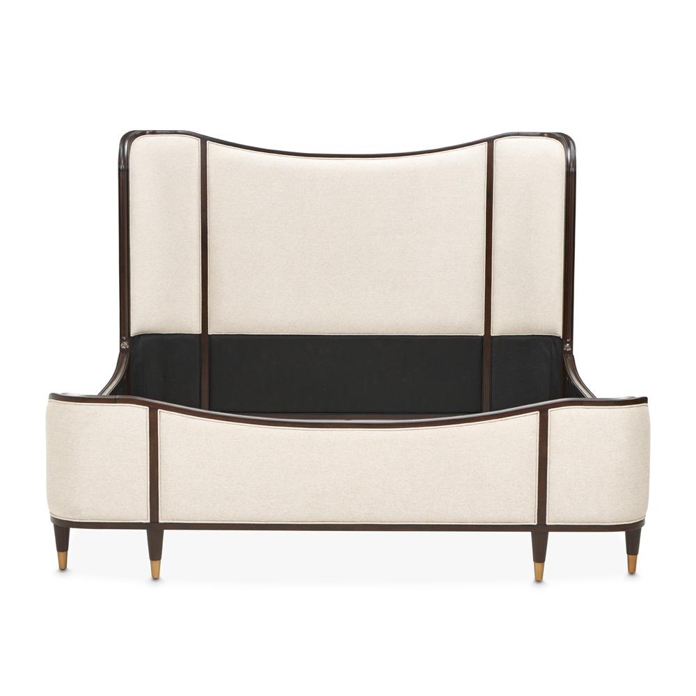 AICO by Michael Amini - Camellia Field Queen Upholstered Bed - Warm Pecan - 9090000QN3-400 veiw 3