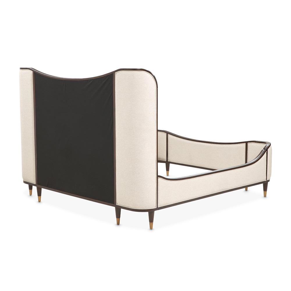 AICO by Michael Amini - Camellia Field Queen Upholstered Bed - Warm Pecan - 9090000QN3-400 veiw 6