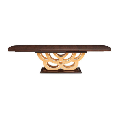 AICO by Michael Amini - Camellia Field Rectangular Pedestal Dining Table - Warm Pecan - 9090002-400 veiw 1