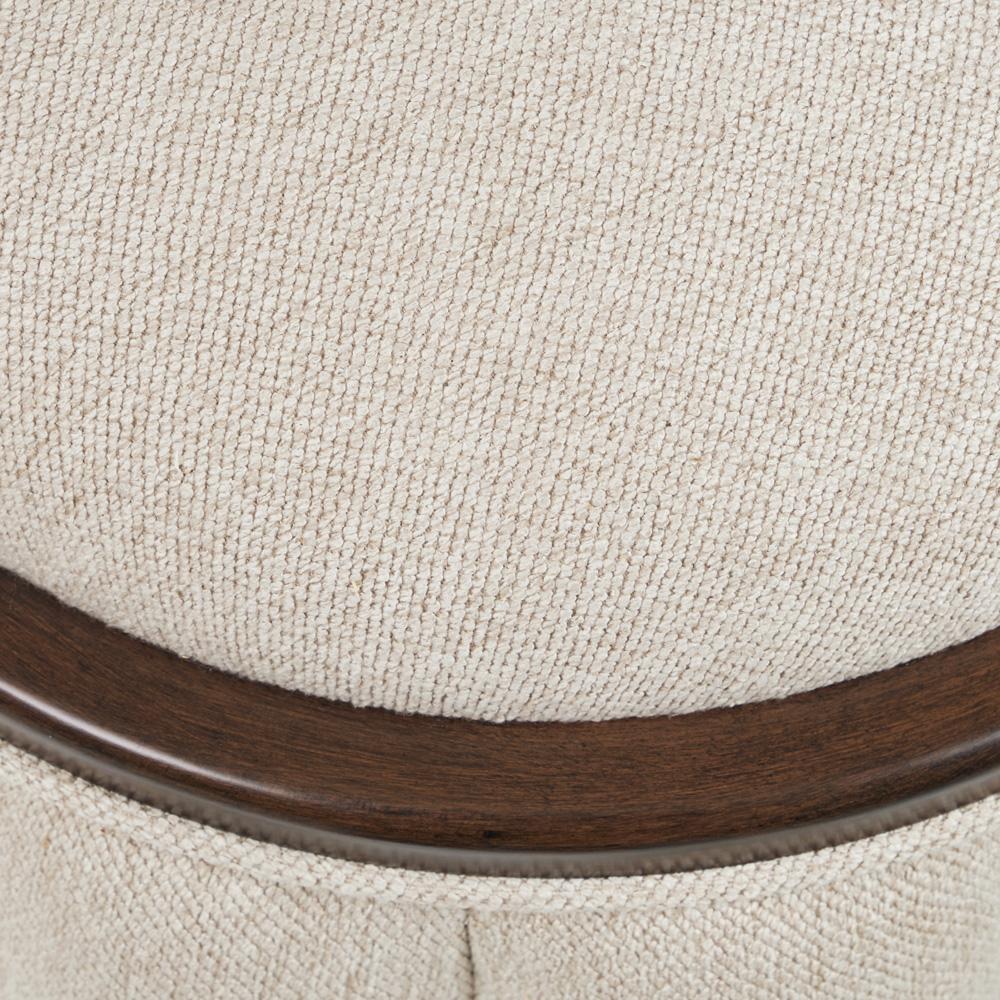 AICO by Michael Amini - Camellia Field Round Bench - Linen/Warm Pecan - 9090804-400 veiw 4