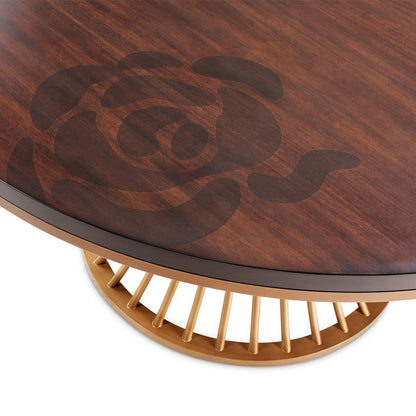 AICO by Michael Amini - Camellia Field Round Dining Table - Warm Pecan - 9090001-400 veiw 4