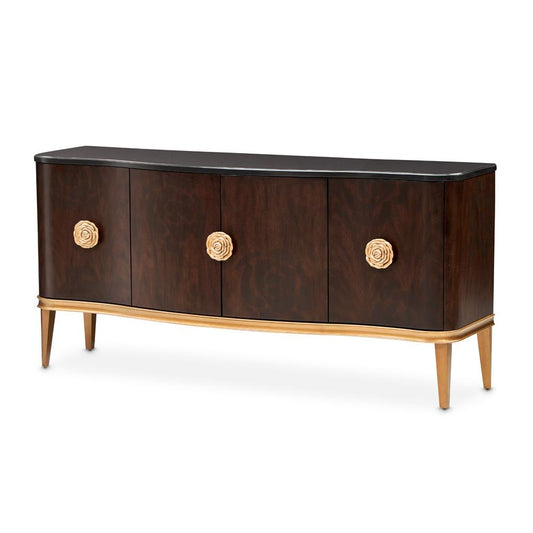 AICO by Michael Amini - Camellia Field Sideboard with Mirror - Warm Pecan - 9090007-260-400 veiw 2