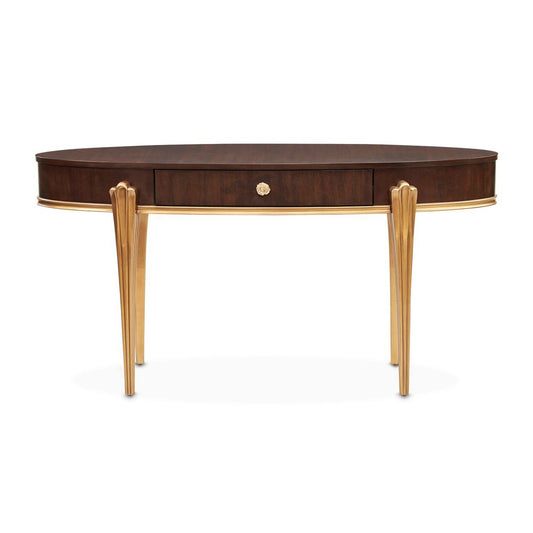 AICO by Michael Amini - Camellia Field Vanity Desk - Warm Pecan - 9090058-400 veiw 1