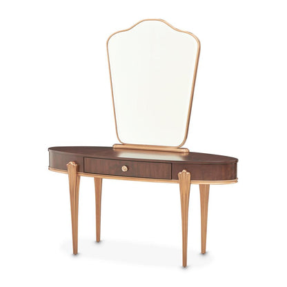 AICO by Michael Amini - Camellia Field Vanity with Mirror - Warm Pecan - 9090058VAN2-400 veiw 1