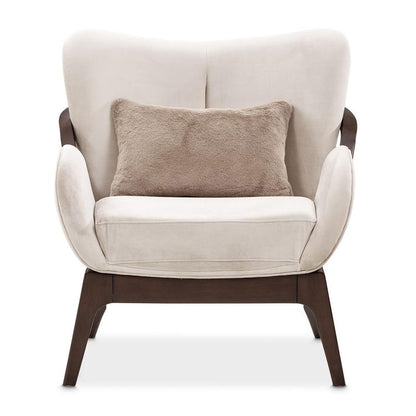 AICO by Michael Amini - Camellia Field Velvet Accent Chair - Porcini/Warm Pecan - 9090834-PRCNI-400 veiw 1