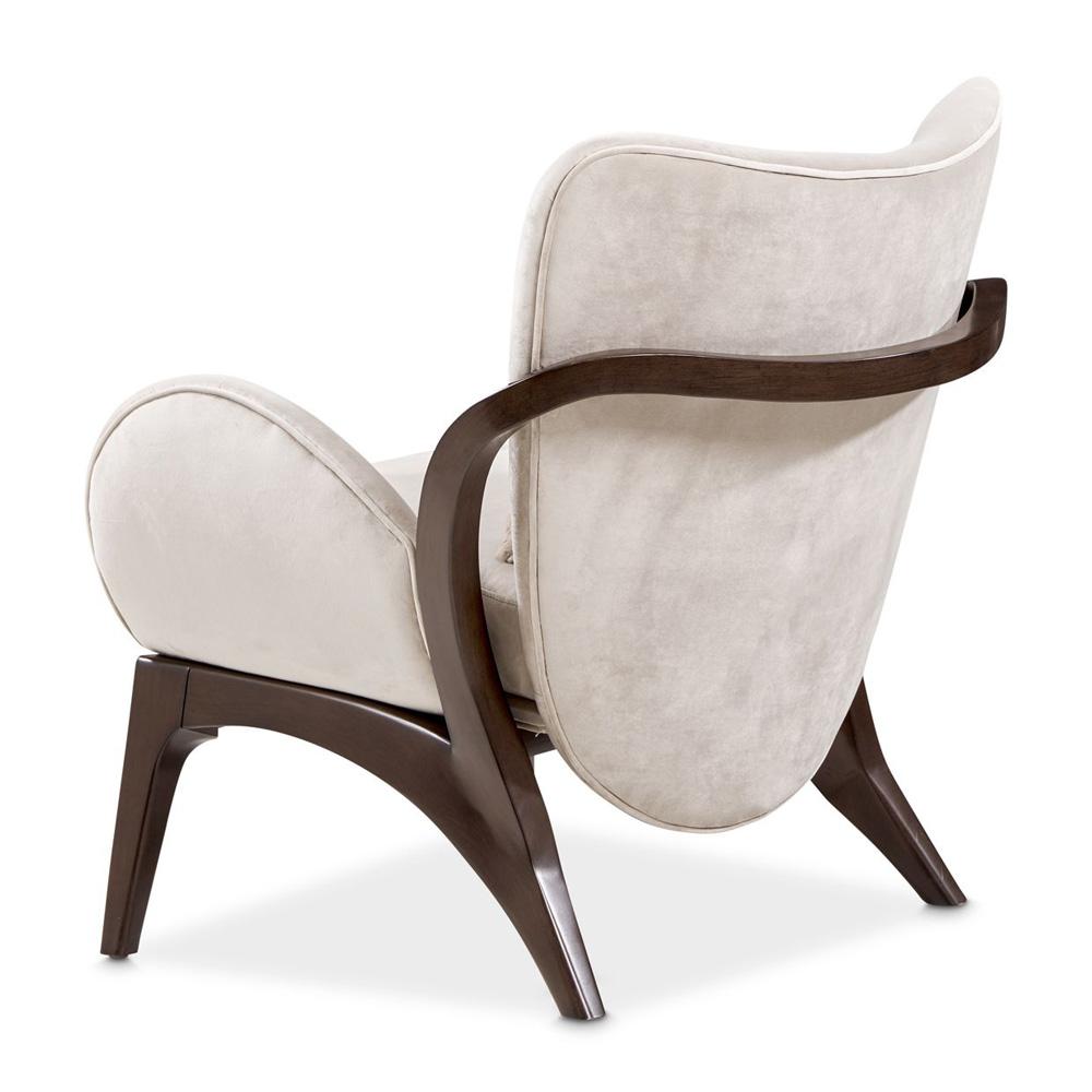 AICO by Michael Amini - Camellia Field Velvet Accent Chair - Porcini/Warm Pecan - 9090834-PRCNI-400 veiw 6