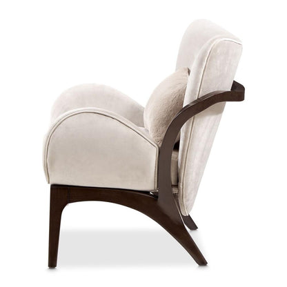 AICO by Michael Amini - Camellia Field Velvet Accent Chair - Porcini/Warm Pecan - 9090834-PRCNI-400 veiw 7