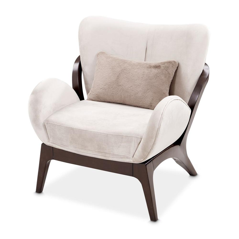 AICO by Michael Amini - Camellia Field Velvet Accent Chair - Porcini/Warm Pecan - 9090834-PRCNI-400 veiw 8
