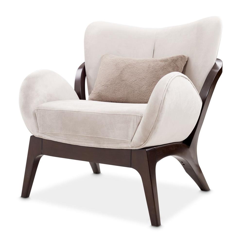 AICO by Michael Amini - Camellia Field Velvet Accent Chair - Porcini/Warm Pecan - 9090834-PRCNI-400 veiw 9