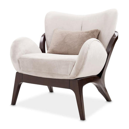 AICO by Michael Amini - Camellia Field Velvet Accent Chair - Porcini/Warm Pecan - 9090834-PRCNI-400 veiw 9