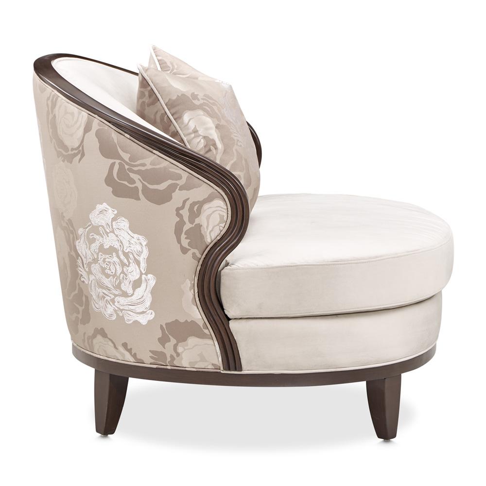 AICO by Michael Amini - Camellia Field Velvet Matching Chair - Porcini/Warm Pecan - 9090835-LINEN-400 veiw 2