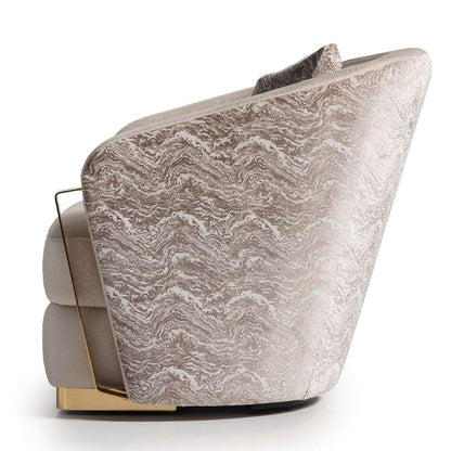 AICO by Michael Amini - Carmela Accent Chair - Almond/Gold - LFR-CRMA835-AMD-806 veiw 3