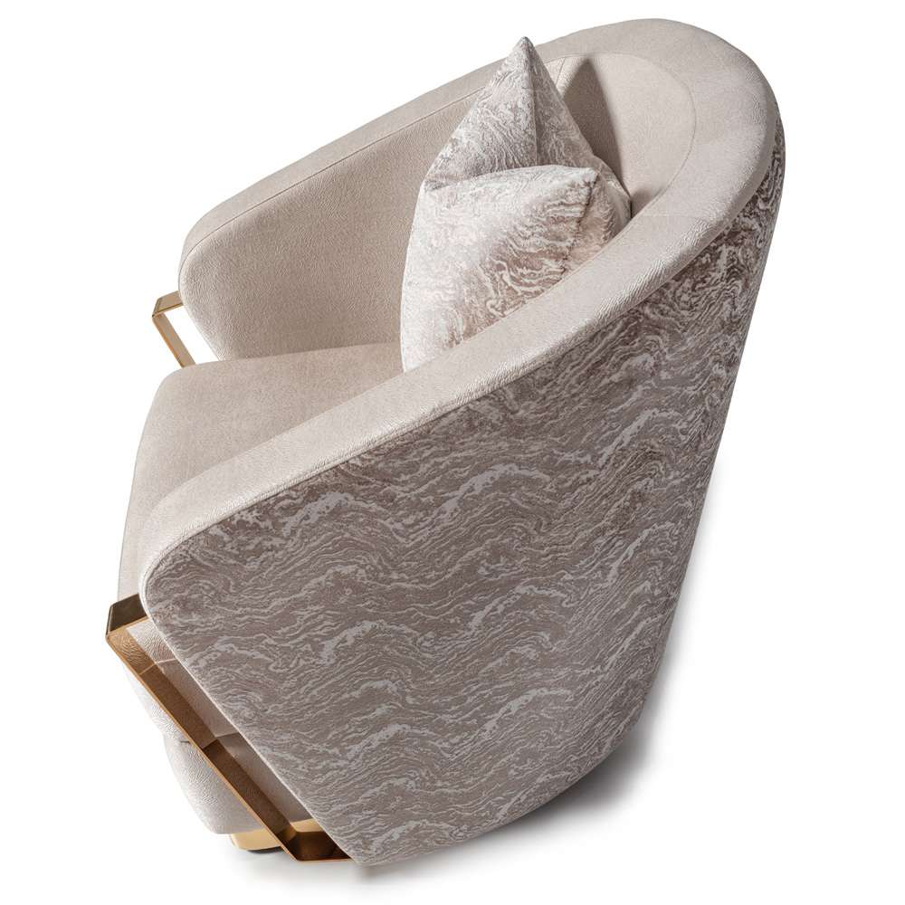 AICO by Michael Amini - Carmela Accent Chair - Almond/Gold - LFR-CRMA835-AMD-806 veiw 7