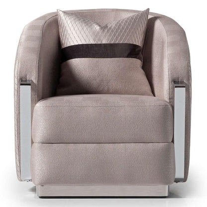 AICO by Michael Amini - Carmela Accent Chair - Zinc/Silver - LFR-CRMA835-ZNC-808 veiw 1