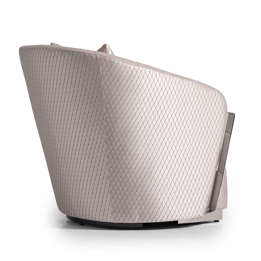 AICO by Michael Amini - Carmela Accent Chair - Zinc/Silver - LFR-CRMA835-ZNC-808 veiw 5