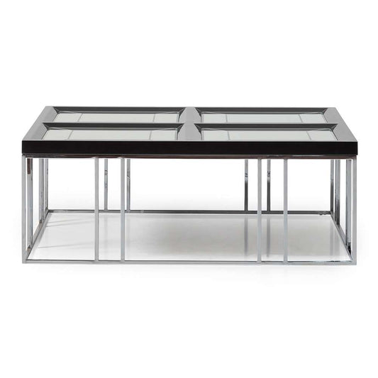 AICO by Michael Amini - Carmela Cocktail Table - Glossy  Charcoal Sand - LFR-CRMA201-830 veiw 1