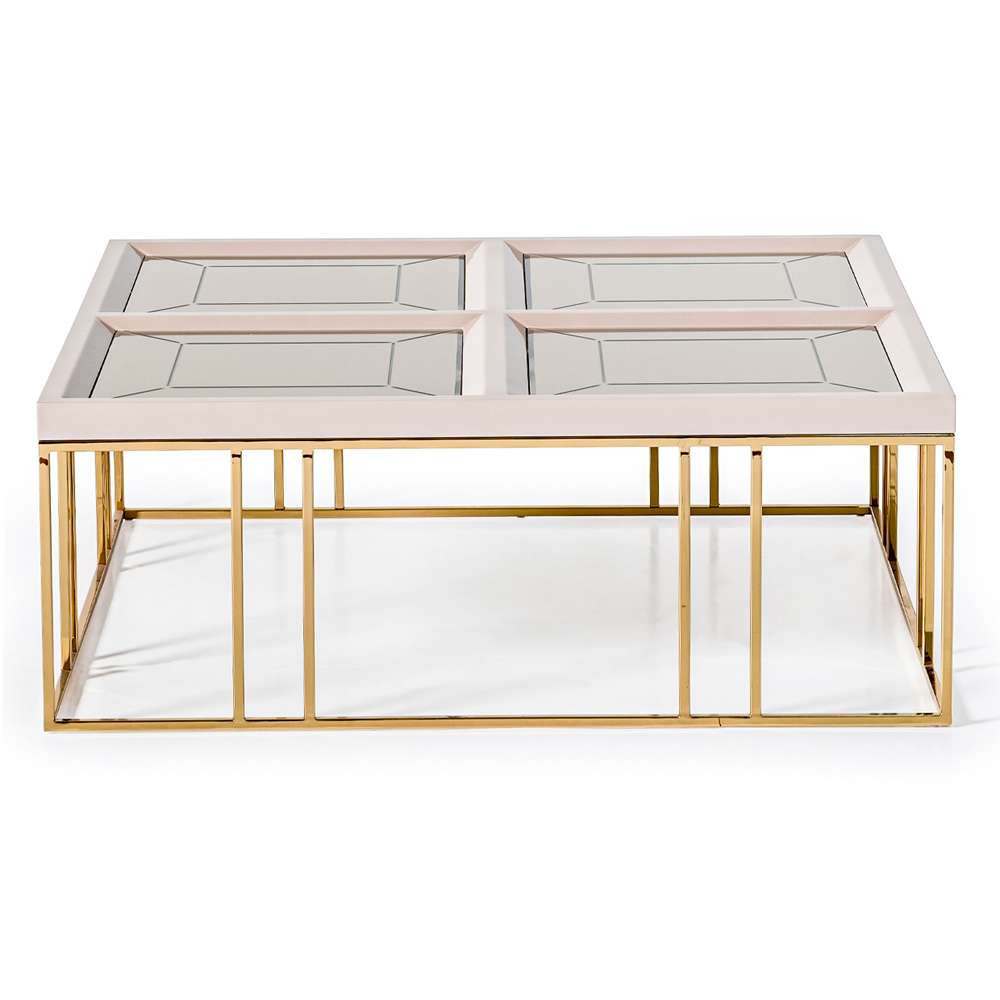AICO by Michael Amini - Carmela Cocktail Table - Shimmer Ivory - LFR-CRMA201-141 veiw 3