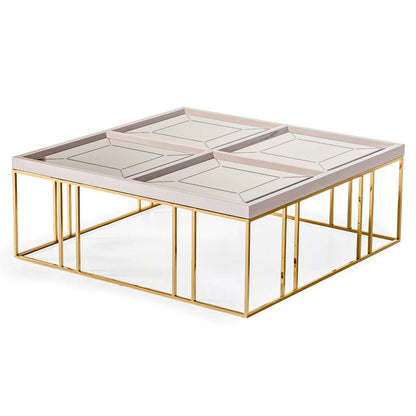 AICO by Michael Amini - Carmela Cocktail Table - Shimmer Ivory - LFR-CRMA201-141 veiw 4