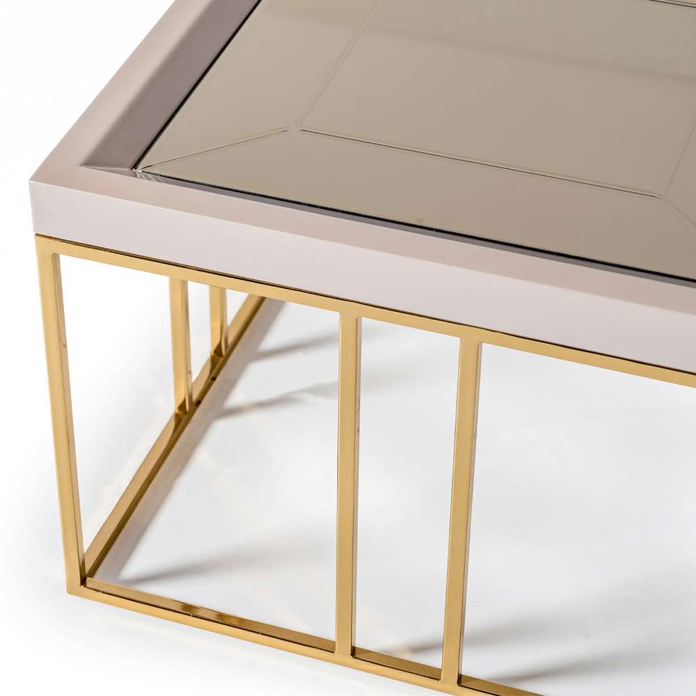 AICO by Michael Amini - Carmela Cocktail Table - Shimmer Ivory - LFR-CRMA201-141 veiw 5