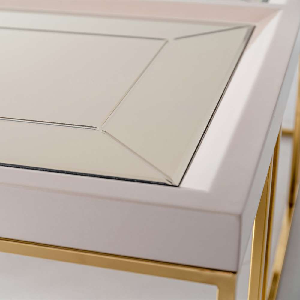 AICO by Michael Amini - Carmela Cocktail Table - Shimmer Ivory - LFR-CRMA201-141 veiw 6