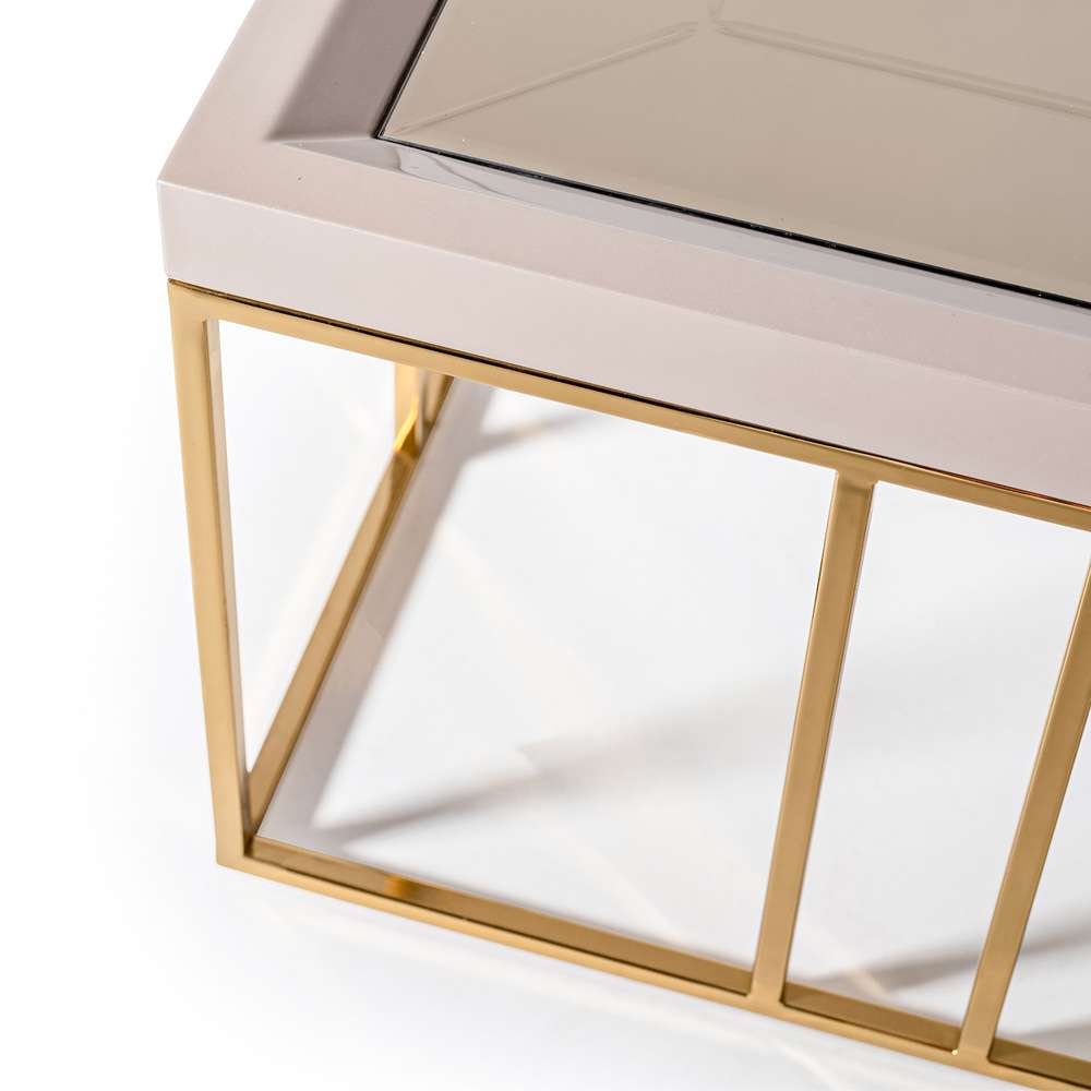 AICO by Michael Amini - Carmela Cocktail Table - Shimmer Ivory - LFR-CRMA201-141 veiw 7