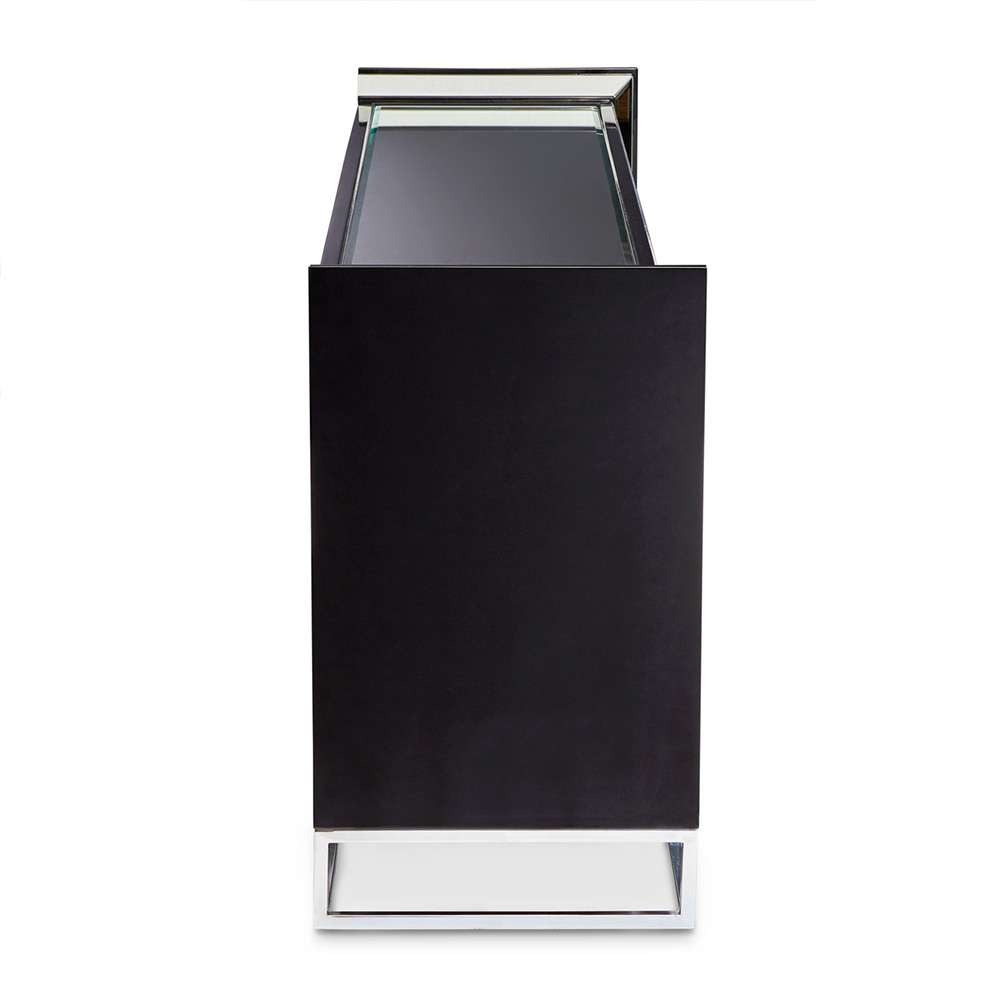 AICO by Michael Amini - Carmela Console Table - Glossy Charcoal Sand - LFR-CRMA223-830 veiw 3