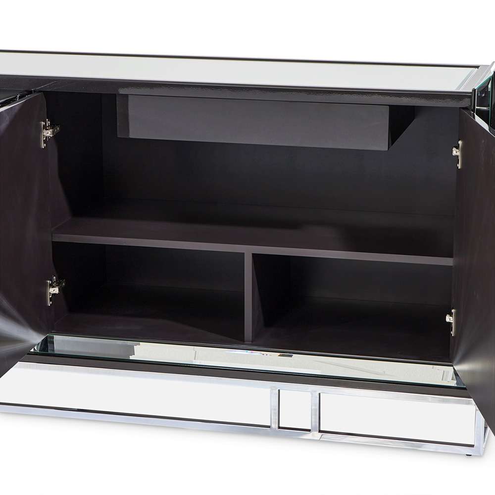 AICO by Michael Amini - Carmela Console Table - Glossy Charcoal Sand - LFR-CRMA223-830 veiw 4