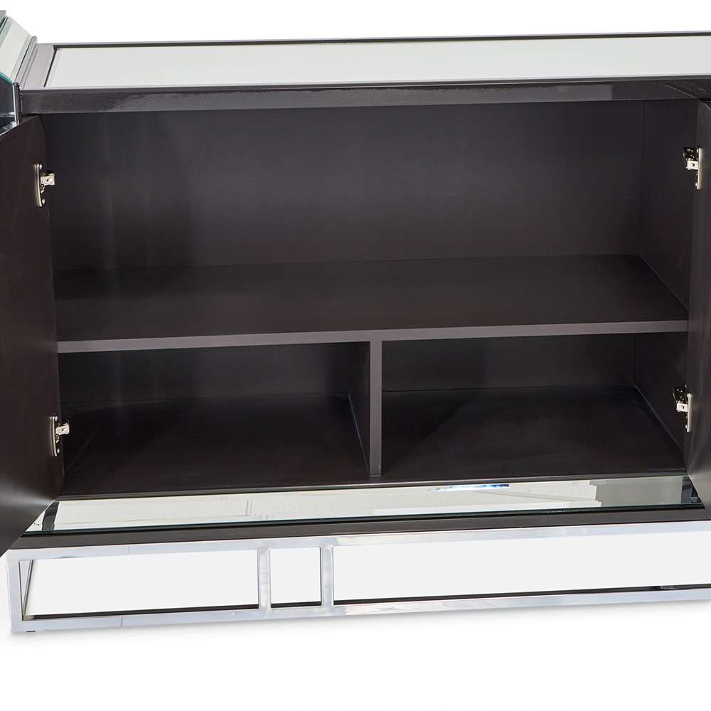 AICO by Michael Amini - Carmela Console Table - Glossy Charcoal Sand - LFR-CRMA223-830 veiw 5