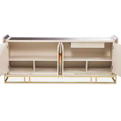 AICO by Michael Amini - Carmela Console Table - Shimmer Ivory - LFR-CRMA223-141 veiw 3