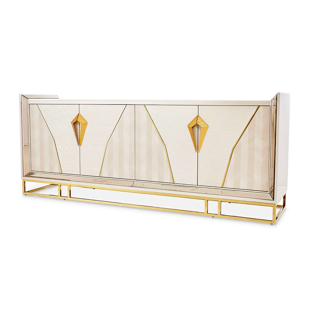AICO by Michael Amini - Carmela Console Table - Shimmer Ivory - LFR-CRMA223-141 veiw 5
