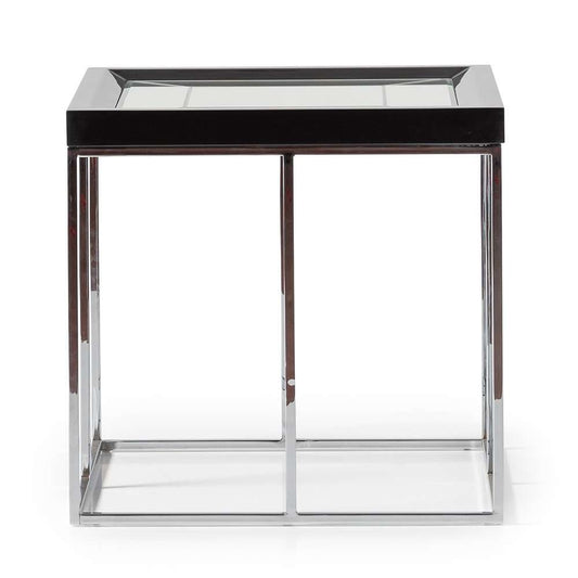 AICO by Michael Amini - Carmela End Table - Glossy Charcoal Sand - LFR-CRMA202-830 veiw 1